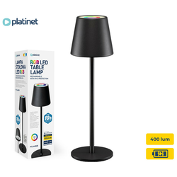 LED RGBW prigušiva spoljašnja lampa LED/1,5W/4000 mAh 3000K IP44 crna
