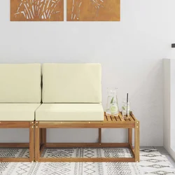 Vanjski krajnji kauč s jastukom Prirodna 91 x 63 x 73 cm