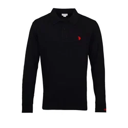 U.S. POLO ASSN. Majica  rdeča / črna