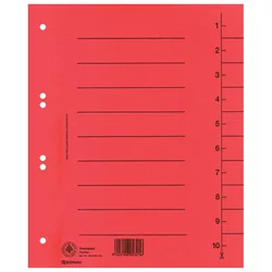 PREGRADA KARTONSKA A4 250G PK100 DONAU 8610001-04 CRVENA