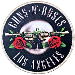 Guns N Roses Los Angeles Iron-On Patch Silver