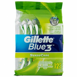 GILLETTE Blue 3 Sensitive Brijač za jednokratnu upotrebu 12 komada