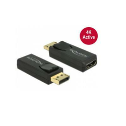 adapter DELOCK, DisplayPort (M) na HDMI-A (Ž), 4K aktivni, črn