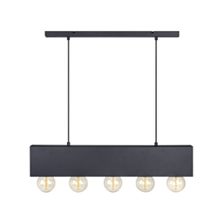 Markslöjd 107037 - Luster na sajli COUTURE 5xE27/40W/230V crna