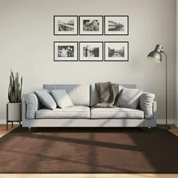 vidaXL Preproge za površine Kvadrat HUARTE Rjava 200 x 200 cm