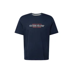 GUESS JEANS Majica temno modra/rdeča/bela