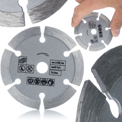 Rosfix SEGMENTIRAN 75 MM DIAMANTNI DISK ZA GRADBENE MATERIALE ZA 12V BRUSILNIK, (22113253)