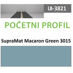 Profil Zidni MDF Početni LB-3821-A SupraMat Macaron Green (3015) 2800x121x18mm ( 026-109 )