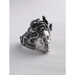 REYTEL Prstan GORGON MEDUSA srebrna