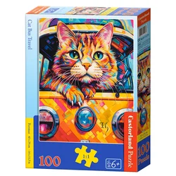 CASTORLAND Puzzle Mačka potuje z avtobusom 100 kosov