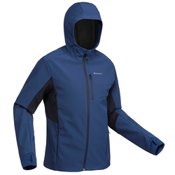 Softshell jakna za trekking Trek 500 topla muška plava