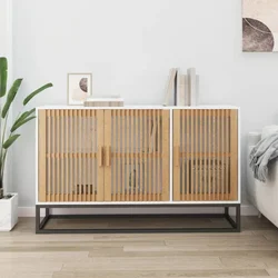 Komoda bijela 105 x 30 x 65 cm od konstruiranog drva