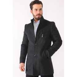 PLT8386 DEWBERRY MENS COAT-ANTHRACITE