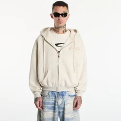 Mikina Hellstar Tattoo Logo Zip-Up UNISEX Beige S