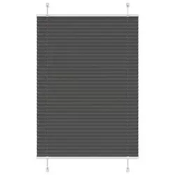 Plisirana roleta crna 85x150 cm širina tkanine 84,4 cm