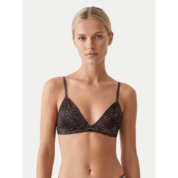 Calvin Klein Underwear Trikotni nedrček Signature Satin LV00QF8392 Rjava
