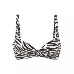 LASCANA Bikini zgornji del  kremna / rjava / črna