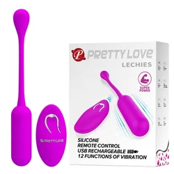 LyBaile Vibracijsko jajce Pretty Love Lechies USB z daljinskim upravljalnikom 12 načinov