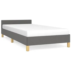 Vidaxl Posteljni okvir brez vzmetnice temno siv 80x200 cm blago