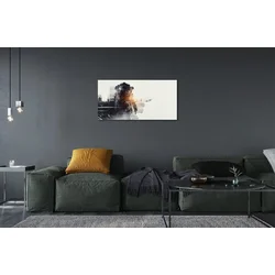 tulup.si Steklena slika Mesto oblika 120x60 cm 2 obešalnika