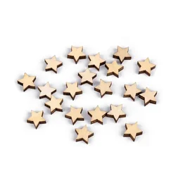 Mini lesena zvezda za lepljenje O10 mm - naravna (20 kosov)