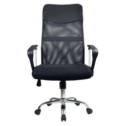 Stolica kancelarijska FLEX mrežasti naslon, chrom, crna
