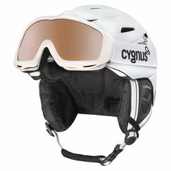 Cygnus Ženski skijaški set Bjela M Skijaški - kaciga+naočale
