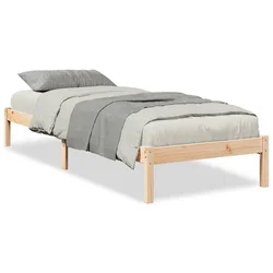 Vidaxl Daljši posteljni okvir brez vzmetnice 80x210 cm trdna borovina