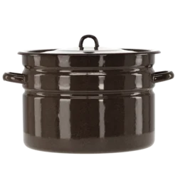 CHOMIK Enostavna emajlirana posoda 16 L 32 cm rjava S/P *3585