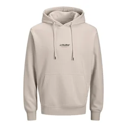 JACK & JONES Majica JJESOHO greige/črna
