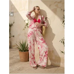 Sinsay - Viskozne wide leg pantalone sa cvetnim dezenom - šareno