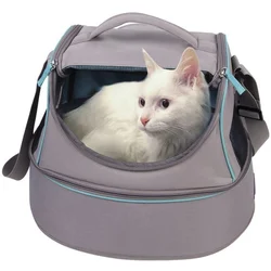 Nobby torba za živali 3 v 1 Happy Cat, siva - 44 x 32 x 32 cm