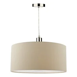 Där Lighting RON6529 - Luster na sajli RONDA 1xE27/60W/230V crna/bež