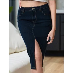 Sinsay - Midi teksas suknja - steel blue