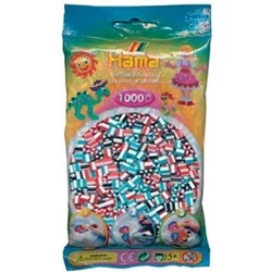 Hama Midi perle 207-91 Mešanica 3 barv črtastih dvobarvnih 1000 kosov