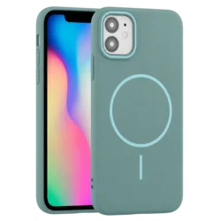 Rigid Silicone MagSafe maska za iPhone 11 zelena