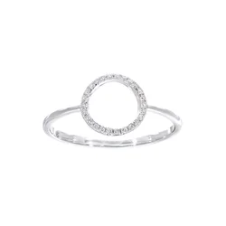 DIAMANT LETERNEL Prstan Ring aus 375 Weißgold mit Diamant srebrna