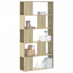 Regal za knjige s 5 razina boja hrasta 80,5x23,5x162,5cm drveni