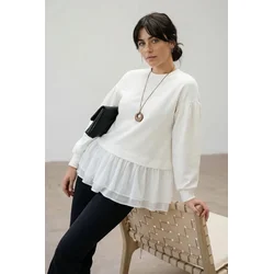 Trendyol Modest Ženska bluza Tctss26Uk00002, Krem