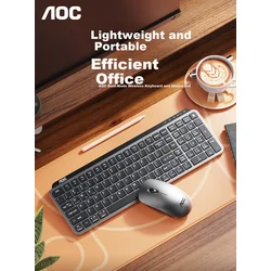 AOC Tastatura, Bežična, Bluetooth, Crna