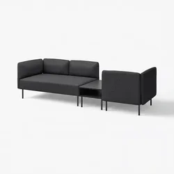 LILLEHEM 3-seda modul zofa+pomožna miza, Gunnared temno siva/kovina