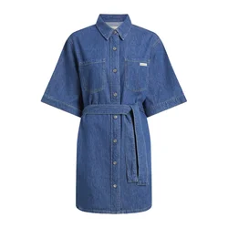 Calvin Klein Jeans Dolga srajca moder denim