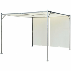 VIDAXL pergola z nastavljivo streho (3x3m), kremno bela