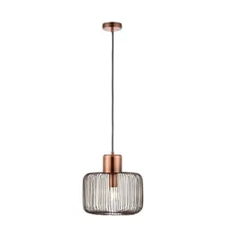 Endon 68986 - Luster na sajli NICOLA 1xE27/40W/230V u bakarnoj boji