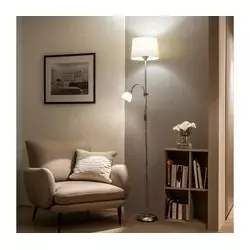 Brilagi - Stojeća lampa CERIA 1xE27/100W/230V + 1xE14/25W matni hrom/bež