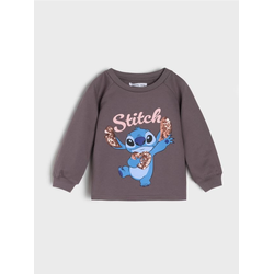 Sinsay - Dukserica sa ukrasnim šljokicama Stitch - antracit