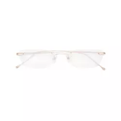 Lotos-rectangular frame glasses-unisex-Metallic