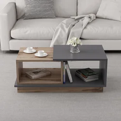 Hanah Home Klub sto Consept 90x36x45cm Antracit-Hrast