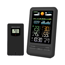 Solight TE87 - Meteostanica sa LCD displejom 2xAA crna