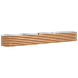Vidaxl Dvignjena gredica Rjava 400 x 80 x 44 cm Jeklo
